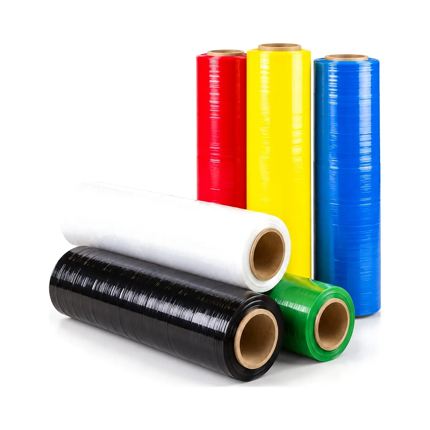 Rollos de stretch film transparente y de colores